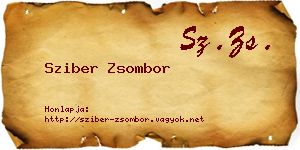 Sziber Zsombor névjegykártya