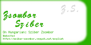 zsombor sziber business card